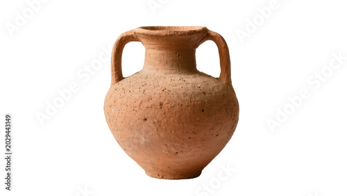 Canvas-taulu Terracotta amphora with two handles, ancient pottery vessel