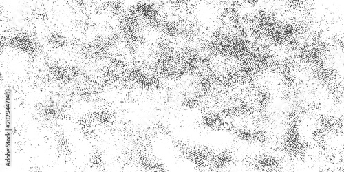 Tableau sur toile Black Dot Grain Noise with Halftone Fade, Dust Particle Texture and Weathered Sand Grunge Background Effect