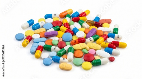 Schilderij op canvas prescription medication pills tablets capsules drugs pharmacy health medicine rx