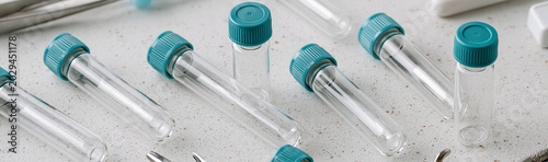 Laboratory Vials Arranged: ...