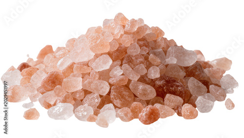 Foto Pile of pink Himalayan rock salt crystals