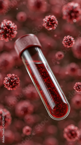 Blood Sample with Virus Par...