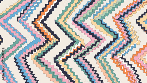 Abstract seamless zigzag  pattern energetic wavy chevron stripes vector background
