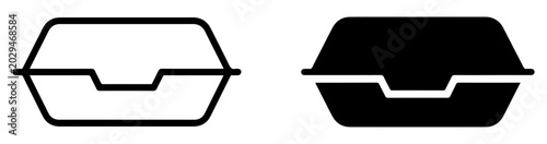 Tableau sur toile take away food container icon