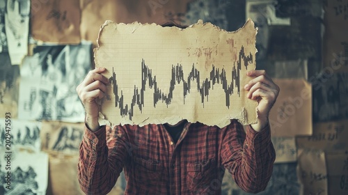 A worried character clutches a crumpled piece of paper, capturing a moment of anxiety and confusion