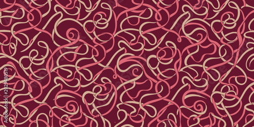Canvas Print Vibrant red and yellow swirling patterns create a mesmerizing abstract design on a dark background