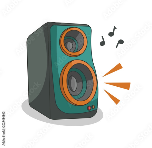  Cartoon speaker.e