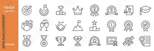 Time Icons - Vector Line Icons. Editable Stroke. Vector Graphic