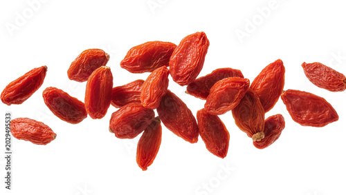Fotografía Dried red goji berries scattered heap