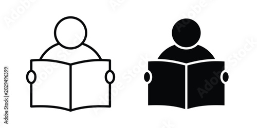 Photos Book open reader icon. symbol pictogram. UX UI icon