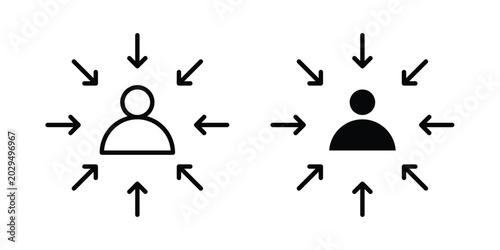 Cuadro en lienzo Centric consumer icon. symbol pictogram. UX UI icon