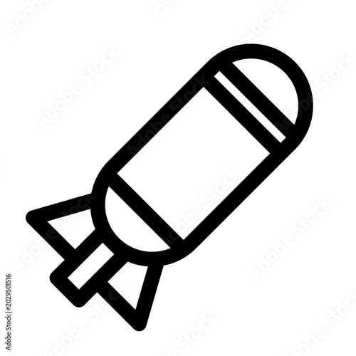 Canvastavla This vector icon depicts a military bomb- perfect for war- military- and weapon-related projects