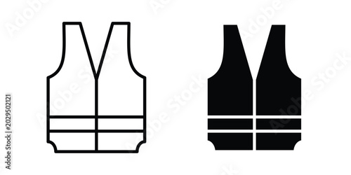 Quadro su tela Safety vest icon. symbol pictogram. UX UI icon