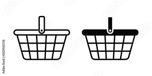 Foto Shopping basket icon. symbol pictogram. UX UI icon
