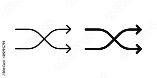 Foto Shuffle icon. symbol pictogram. UX UI icon