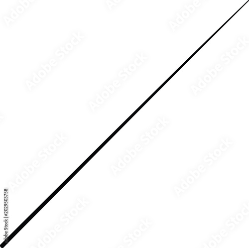 A single diagonal black line drawn across the frame on a solid surface