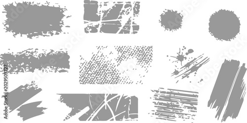 Bild auf Leinwand Grunge hand drawn ink splashes and blots vector illustration set
