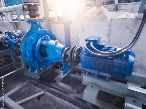 Installation centrifugal pump for water cooled circulation in industry