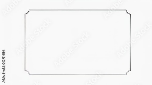 Elegant decorative border frame with ornate corner details and blank center for text or artwork.