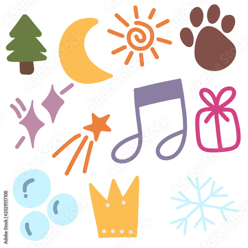 summer holiday icons