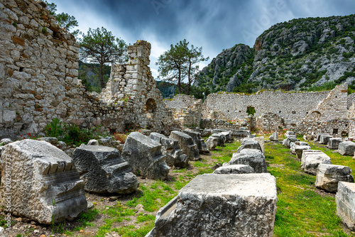 Photography Olympos is an ancient Lycian harbor city set in a lush river valley in Antalya, Turkey