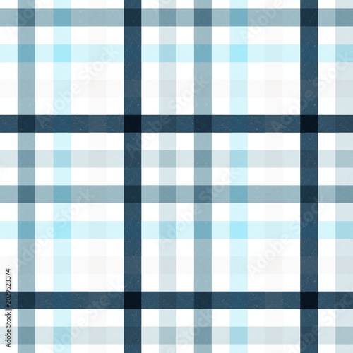 Seamless Blue and White Plaid Tartan Pattern Background