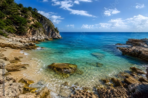 tropical beach with turquoise water