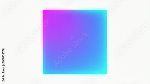 Vibrant Gradient Square: Neon Blue to Pink Abstract Geometric Artwork.
