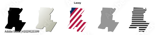 Valokuva Lacey (Arkansas) blank outline map