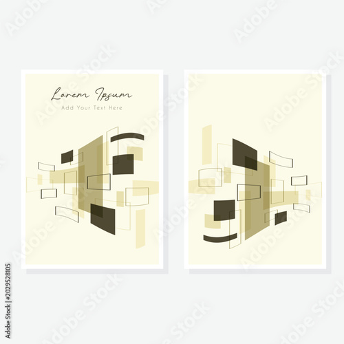 Creative abstract line art book cover page design