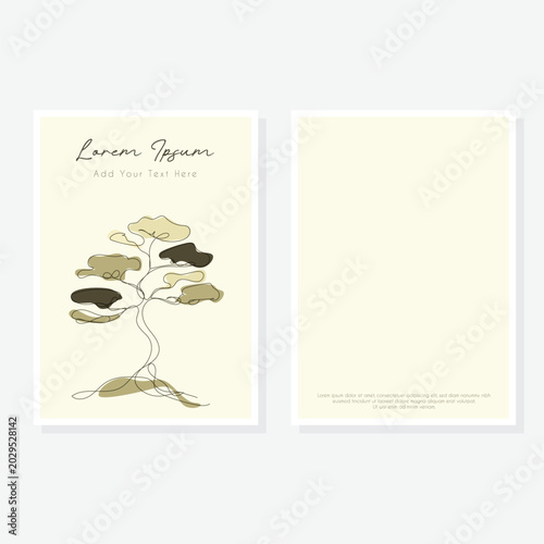Creative abstract line art book cover page design