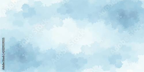 Photos Abstract watercolor texture with blended blue hues forming a cloud shape abstrac