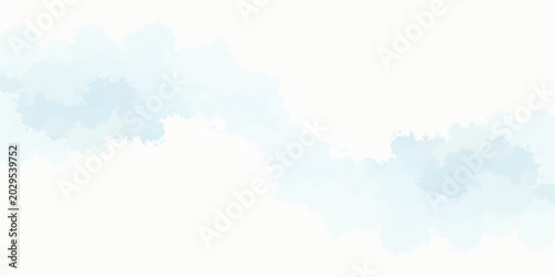 Bild auf Leinwand Abstract watercolor cloud pattern on white background with abstract watercolor b