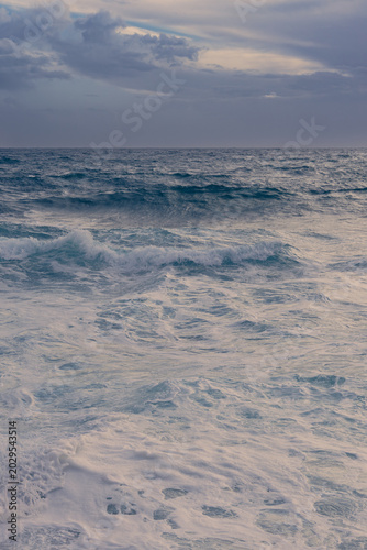 Rough Sea Waves in Paphos, Cyprus