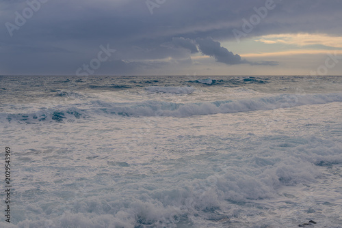 Dramatic Rough Waves in Paphos, Cyprus