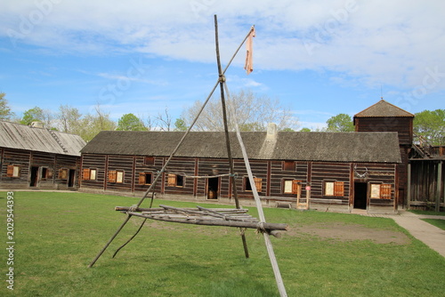 old wooden house in the village