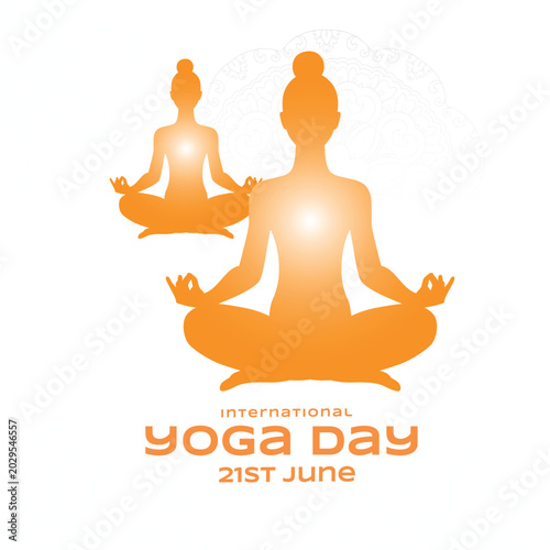 Relaxing Yoga Pose Background Mind Body Balance Yoga Design