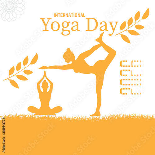 Relaxing Yoga Pose Background Mind Body Balance Yoga Design