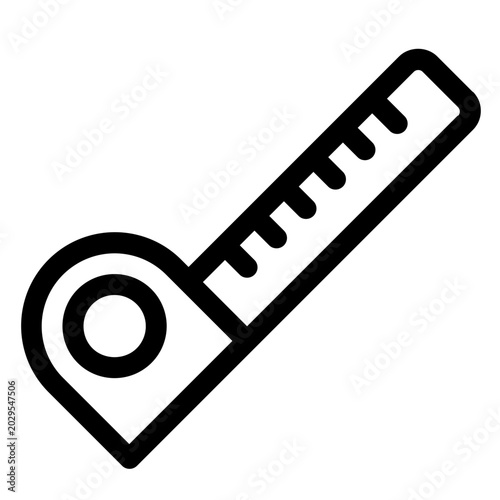 Construction Tape Measure Tool Icon