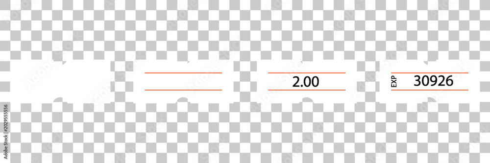 Ταπετσαρία Self-adhesive paper price tag with two red stripes
