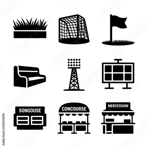 Photos Vector illustration of various outdoor and indoor recreational facilities and ac
