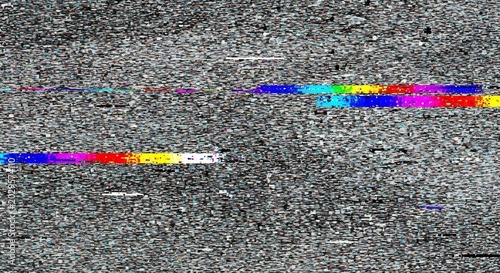 Static Noise and Rainbow Artifacts: A Digital Disturbance.