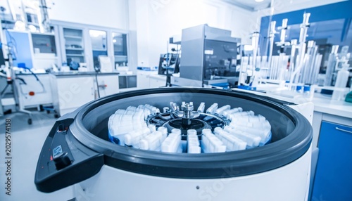 Laboratory Centrifuge Machine Rotor Spinning Rapidly