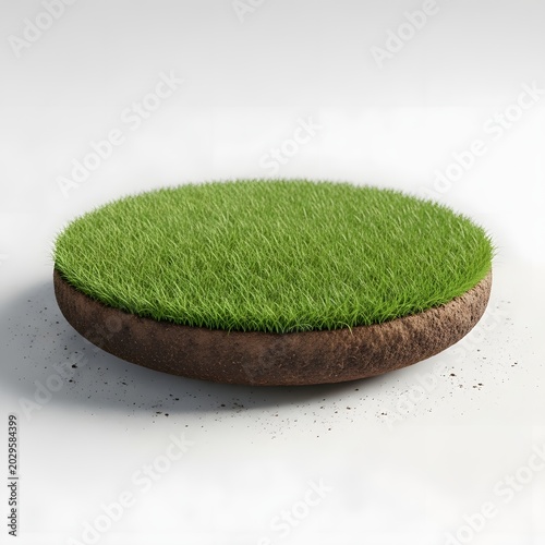 Top view of broccoli with shadow on light surface