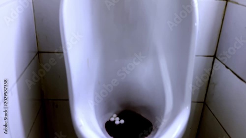 Standing Toilet for Men in Office Washroom, Modern Restroom Interior, Hygiene Facility, Sanitation Equipment and Corporate Bathroom Design