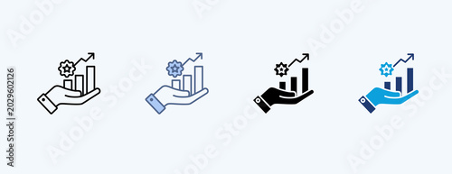 Fotografie Value Creation Multiple Icon Illustration Vector