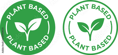 Plant based icons set for food packaging and marketing materials design