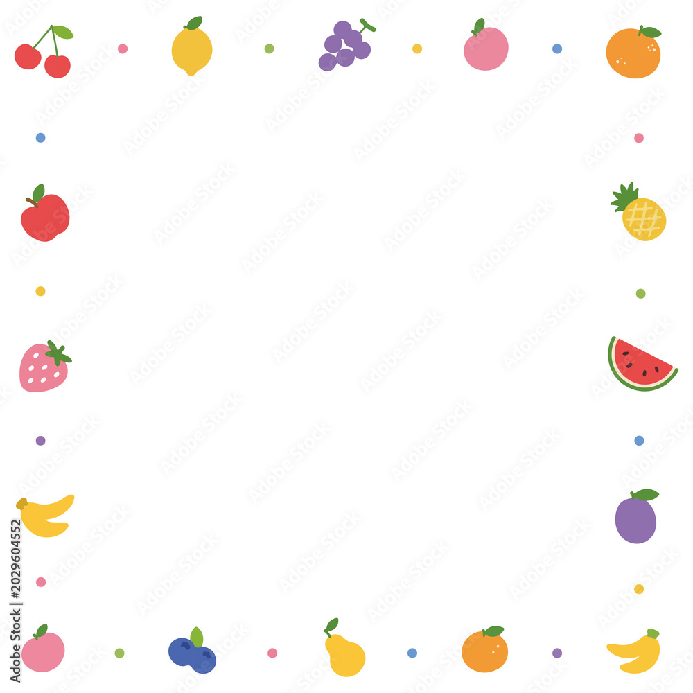 Fototapeta premium frame with fruits