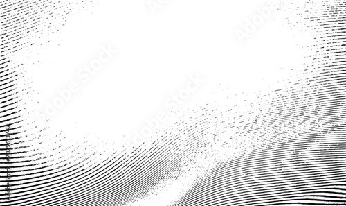 Fotografija Wavy line ripple pattern with halftone shading effect set