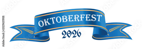 Tableau sur toile Oktoberfest ribbon banner
